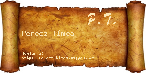 Perecz Tímea névjegykártya